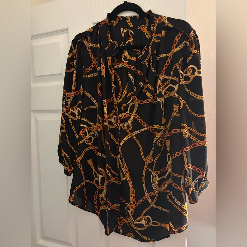 Chain Print Blouse